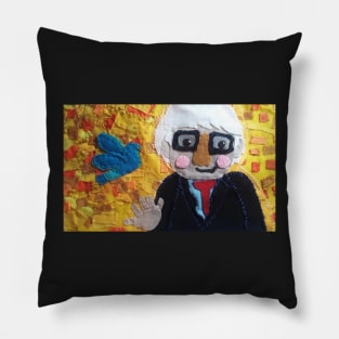 Bernie Sanders A little Bird quilt hand stitched Pillow