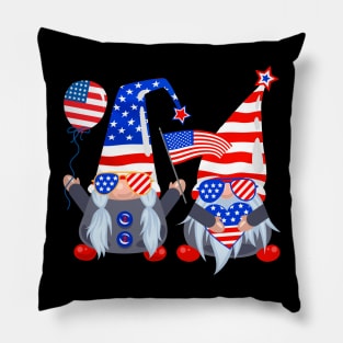 Funny 4th of july gnome Pillow