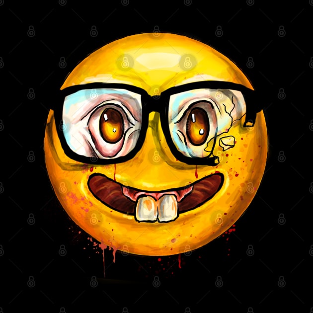 Nerd face emoji by AMOS_STUDIO