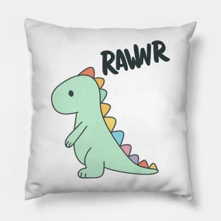 Rawr Dinosaur - Cute Rainbow Spikes Cartoon Dino Pillow