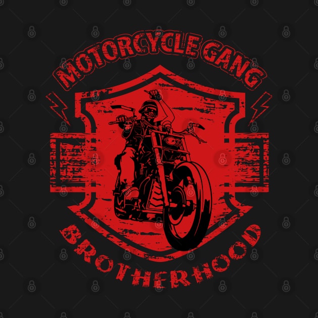 Motorcycle Gang Brotherhood, T-shirt for Biker, MotorCycle Rider Tee, Biker Gift by Ben Foumen