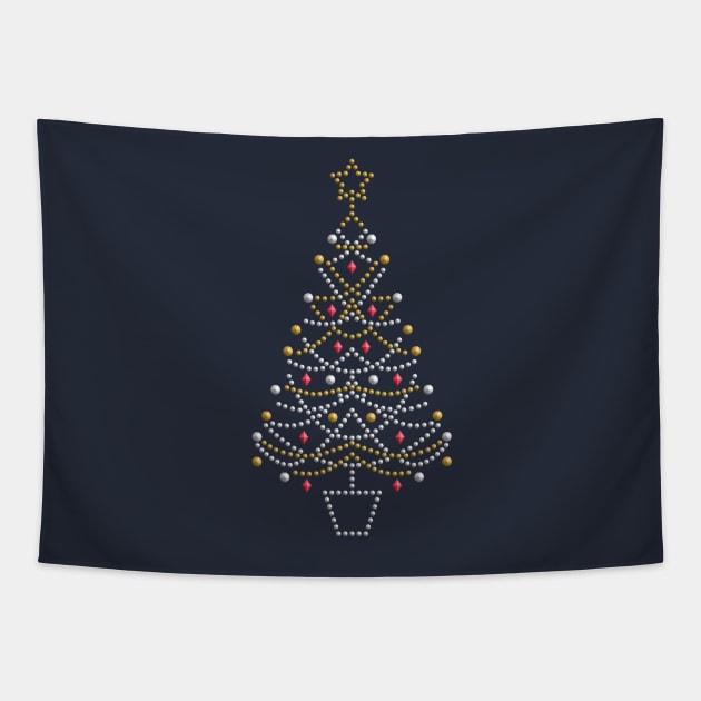 Sequin Christmas Tree Tapestry by everinseason