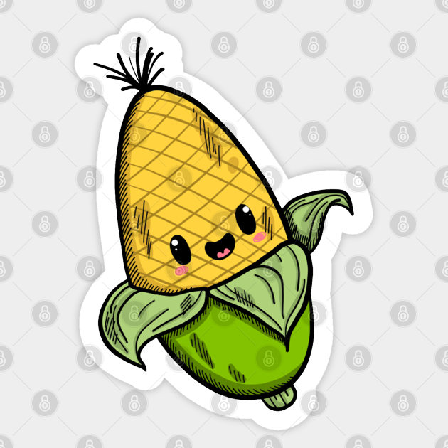 Funny Cute Corn Lover Gift - Funny Cute Corn - Sticker | TeePublic Funny Cute Corn Lover Gift - Funny Cute Corn - Sticker | TeePublic