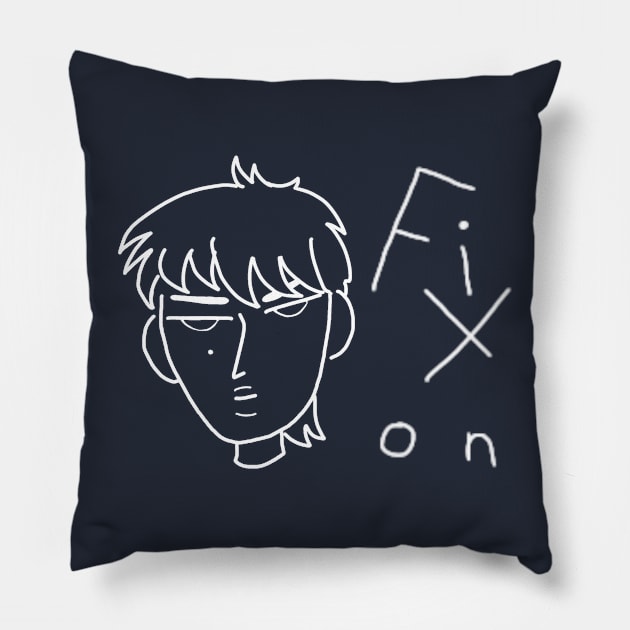 Fix On V.2 (Small Print) Pillow by Aeriskate