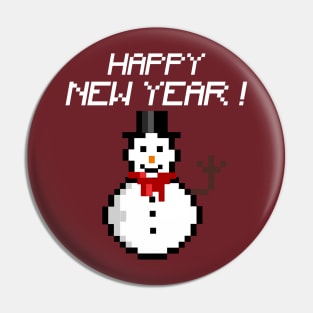 HAPPY NEW YEAR PIXEL ART Pin