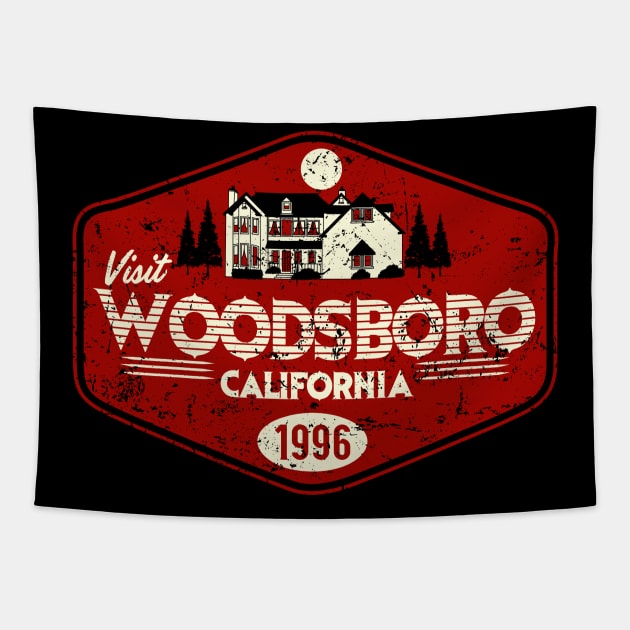 Visit Woodsboro Tapestry by SuperEdu