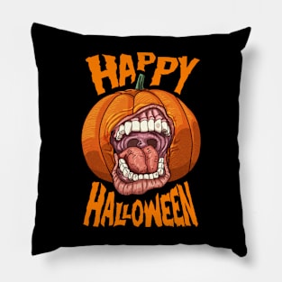 Happy Halloween, pumpkin, screaming Pillow