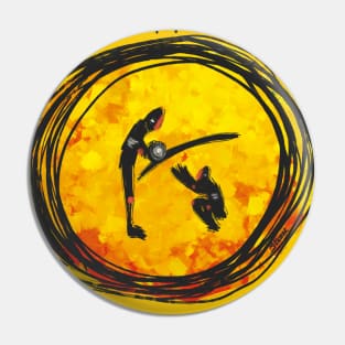 Al Pie del Berimbau - Capoeira World Pin