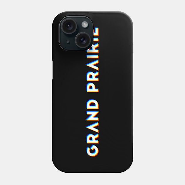 Grand Prairie Texas CMYK Glitch Type Phone Case by Hashtagified