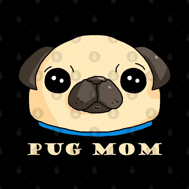 Pug Mom dark by karutees