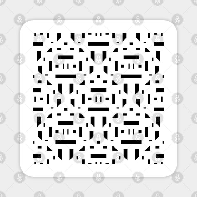 Repeating geometric pattern with lines elements Magnet by IrinaGuArt