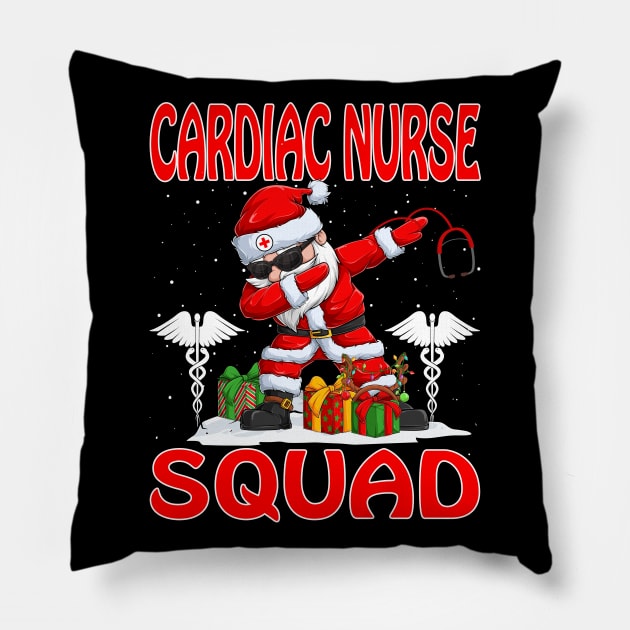 Christmas Cardiac Nurse Squad Reindeer Pajama Dabing Santa Pillow by intelus