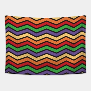 Colorful Chevron Design Tapestry