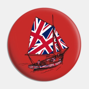 United Kingdom Flag Sailor Ship Support UK Team Independence Day Pin