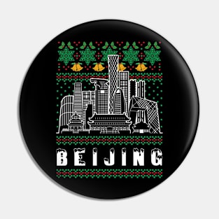 Beijing China Ugly Christmas Pin