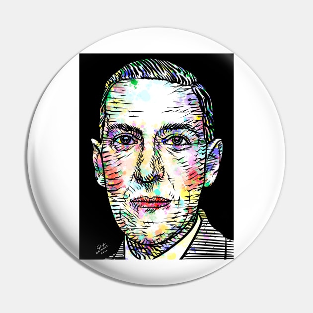 H. P. LOVECRAFT watercolor and ink portrait Pin by lautir