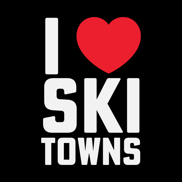 I Heart Ski Towns Park City Lake Placid Jackson Hole by PodDesignShop