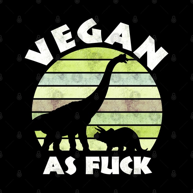 Vegan as Fuck Dinosaurus Retro Vegan by Stoney09