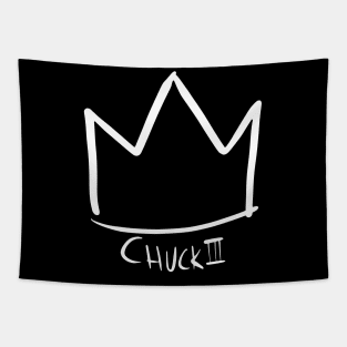 King Chuck III Crown (white drawing) Tapestry