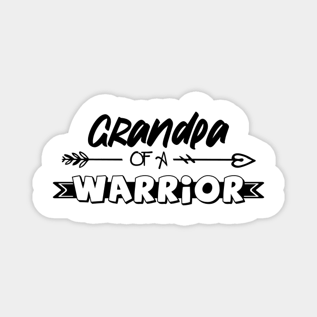 Grandpa of a Little Warrior shirt, Little warrior shirt, Cancer Survivor shirt, Grandpa t-shirt, Grandpa of a Strong Kid shirt, Cancer Awareness Magnet by GShow