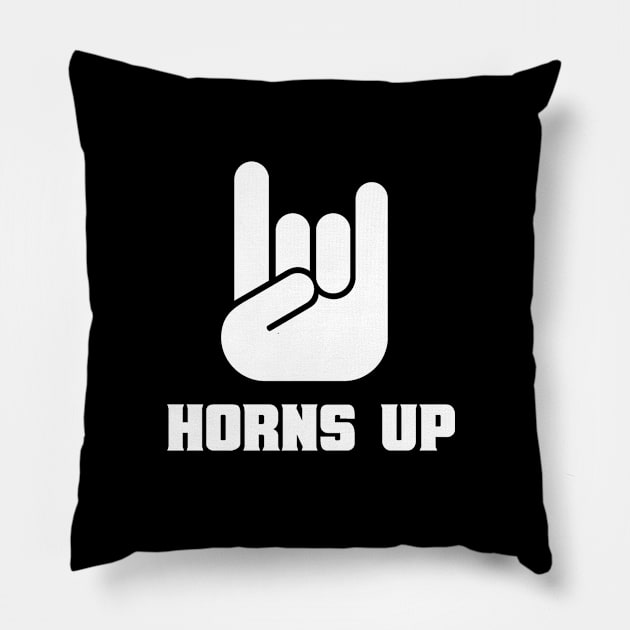 Horns Up Pillow by dustbrain