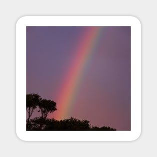 Rainbow Against Purple Sky Magnet