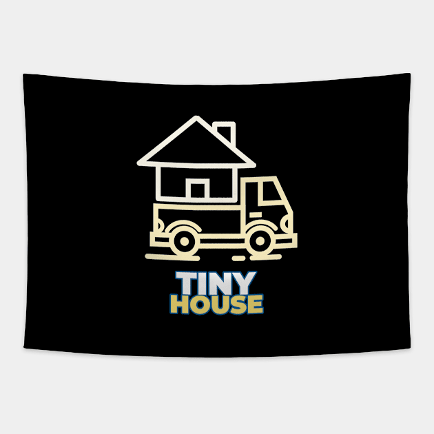 Tiny House on Wheels Tapestry by The Shirt Shack