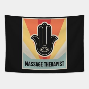 Retro Vintage Hamsa – Massage Therapist Tapestry