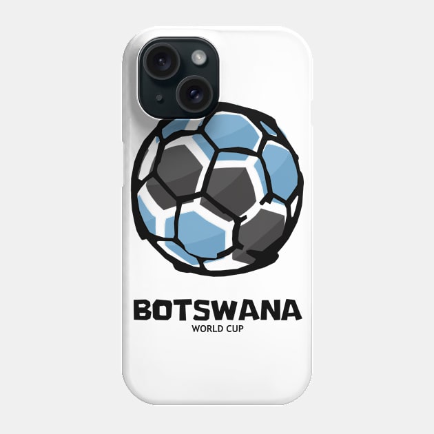 Botswana Football Country Flag Phone Case by KewaleeTee