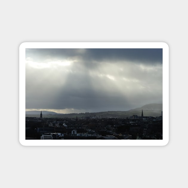 Between two church spires - Edinburgh, Scotland Magnet by richflintphoto