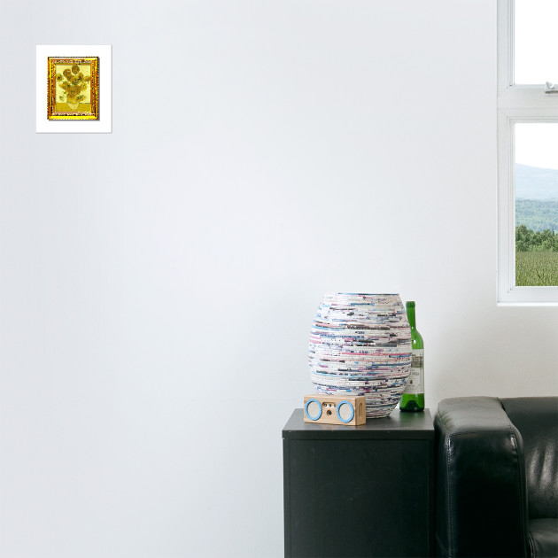 8 Bit Sunflowers 8 Bit Cartel E Impresion Artistica Teepublic Mx