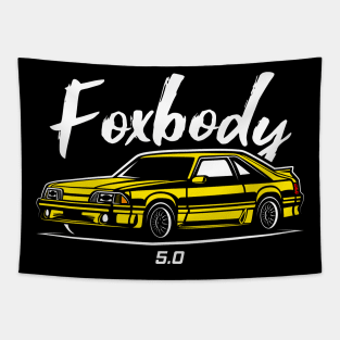 Yellow Racing Fox Body Stang Tapestry