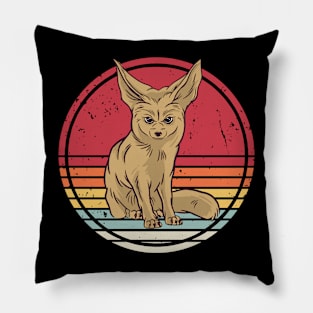 Fennec Fox Vintage Retro Pillow