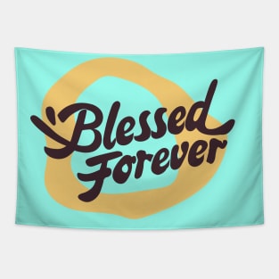 Women with Beautiful Hearts: Blessed Forever typography Tapestry