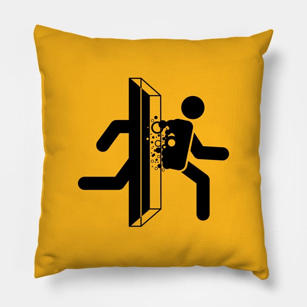 Portal disruption warning signal Pillow by Maxsomma