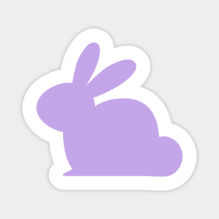 Pastel purple solid rabbit Magnet