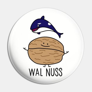 Whale and walnut Pin
