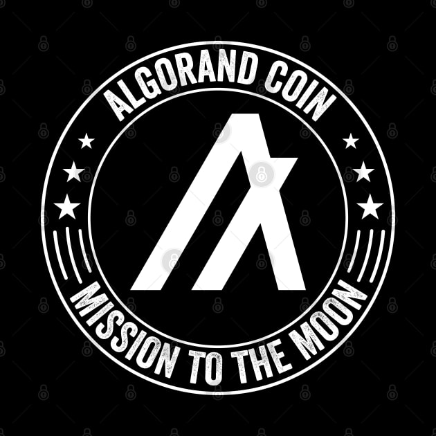 Vintage Algorand ALGO Coin To The Moon Crypto Token Cryptocurrency Wallet Birthday Gift For Men Women by Thingking About