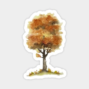 Orange Autumn Tree Magnet