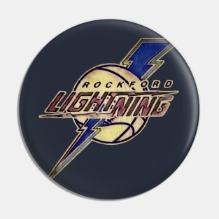 Rockford Lightning Basketball Pin
