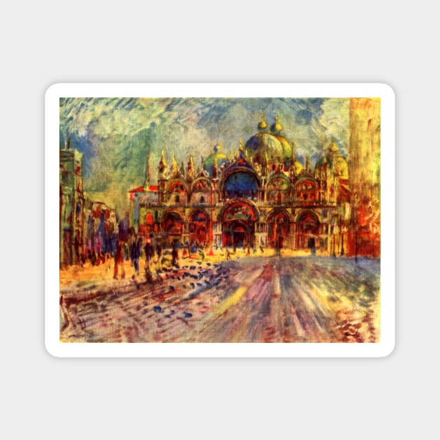 Piazza San Marco, Venice by Pierre Renoir Magnet by MasterpieceCafe