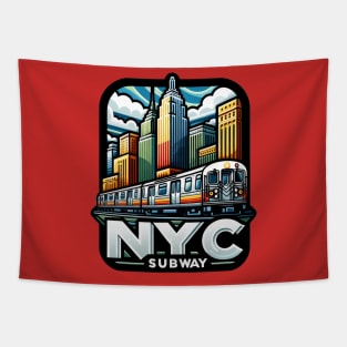 New York Subway NYC Subway Train Tapestry