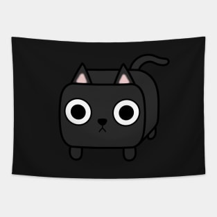 Black Kitty Cat Loaf Tapestry