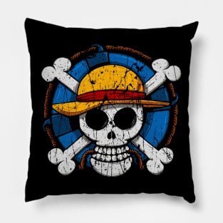 One Piece Straw Hats Pillow