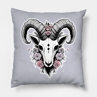 Pastel Goth Dark Goat Pillow