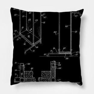 Yoga Exercising Apparatus Vintage Patent Hand Drawing Pillow