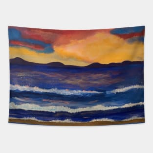 Cloudy Sunset Tapestry