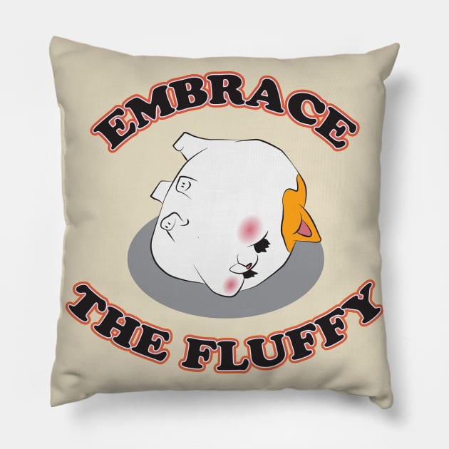 Embrace the Fluffy Fat Cat Body Positivity Shirt FFXIV Pillow by TionneDawnstar