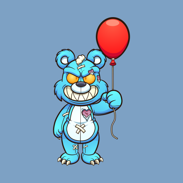 Evil Teddy bear with balloon - Teddy Bear - Onesie | TeePublic