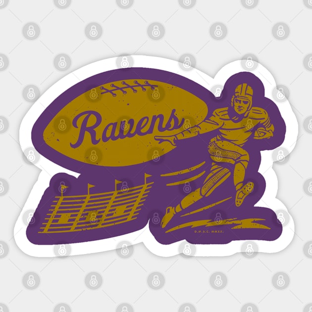 Vintage Football - Baltimore Ravens (Gold Ravens Wordmark)